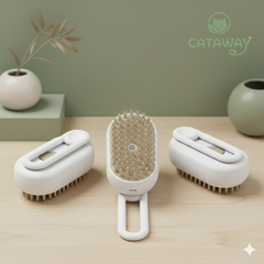 BROSSE ANTI-POILS 3-EN-1 – LA SOLUTION DOUCE POUR VOTRE CHAT